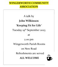 Keep Fit for Life - A talk by John Wilkinson